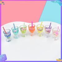 ? JCTTTY ? 1pcs 1/6 dollhouse Miniature JUICE CUP แก้วเด็กห้องครัวจำลองเล่นอาหาร