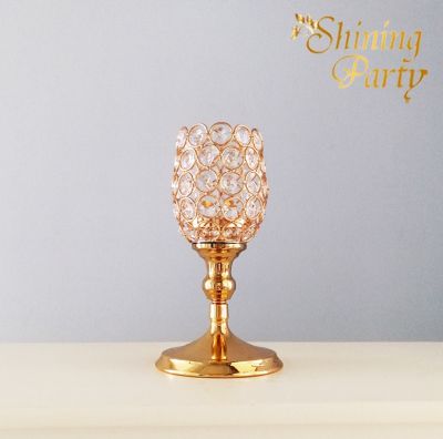 【CW】 Gold Pillar Glass Candle Holder Wedding Centerpiece CandlestickWedding  Decoration
