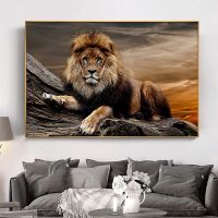 Big Size Lying Lion Posters Modern Home Decor Wall Art Pictures For Living Room Animals Prints On Canvas Painting NO FRAME