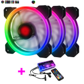 Bộ 3 Quạt Tản Nhiệt, Fan Case Coolmoon Ver 2 Led RGB Dual Ring