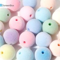 【CW】 10pcs Beads Multicolor Flocking for Necklace Fashion Jewelry