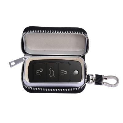 Key Fob Protector Bag Zipper Pu Leather Key Pouch Rfid Signal Blocking Bag Anti-Theft Pouch Anti-Hacking Case Blocker