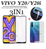 ส่งจากไทย ฟิล์ม Vivo Y20 กันรอย กันกระแทก ตรงรุ่น ได้แป็นชุด ชุด3in1 ฟิล์มเลนส์กล้อง ฟิล์มกระจกเต็มจอ ฟิล์มหลัง ฟิล์มกันกระแทกvivo