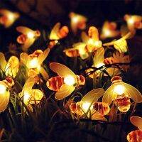 ◙▲❦ Solar led bee string lights outdoor solar power leds strings decorations dwaterproof water lamp garden christmas holiday decoration outdoor