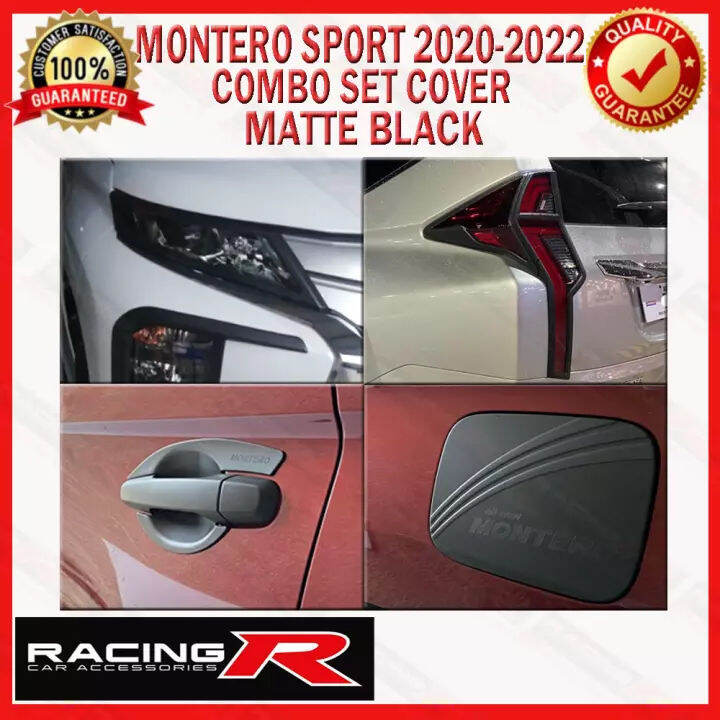 ใหม่ทั้งหมด-montero-sport-2020ถึง2023-glx-ฝาครอบ-garnish-combo-set-matte-black-ฟรี-ralliart-door-guard-2021