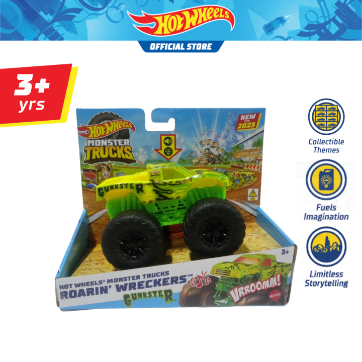 Hot Wheels Monster Trucks Roarin Wreckers Bone Shaker