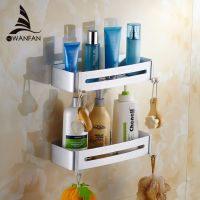 ❇✳♛ VidricShelves Metal Shower Corner Shelf Cosmetic Rack Soap Shampoo Storage Hooks Modern Bathroom Fitting Bath Holder 9245