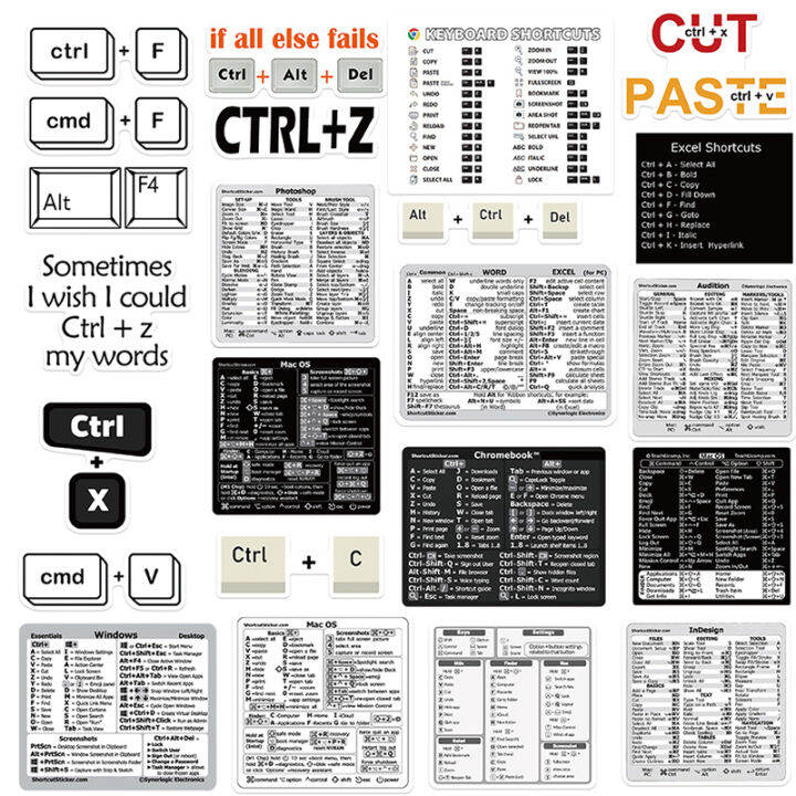 30Pcs Windows Adobe Photoshop Quick Reference Keyboard Guide Shortcut ...