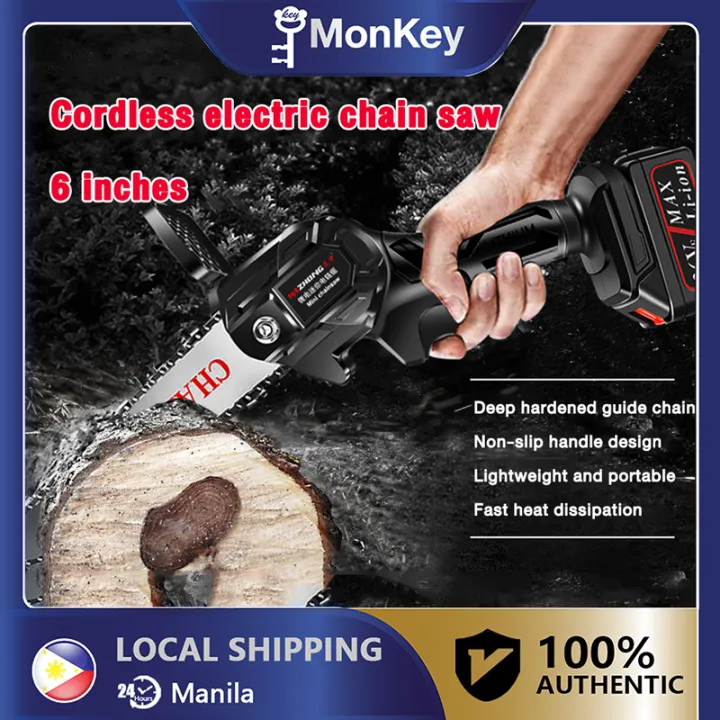 Cordless Electric Mini Chainsaw, 4-Inch 36V Handheld Mini Pruning ...