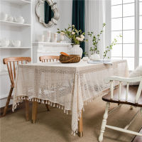 Crochet Table Cloth Lace Tassel Tablecloth tae Woven Tablecloth for Table Wedding Decoration nappe de table man mesa