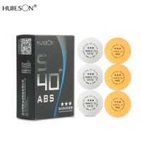 【Huieson】ลูกปิงปอง ลูก 3 ดาว ลูกปิงปองฝึกซ้อม 40 มม.บรรจุ 6 ลูก/แพ็ค ผลิตจากพลาสติกABSคุณภาพ น้ำหนักเบา สำหรับเล่นหรือใช้ฝึกซ้อมกีฬาปิงปอง