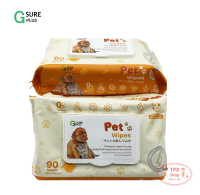 ทิชชู่เปียก ผ้าเปียก หมา,แมว Pet Wipes 90 แผ่นใหญ่