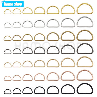 20-1000pcs โลหะ D แหวนปรับ BUCKLE Clasp สำหรับ Webbing กระเป๋าเป้สะพายหลังสายรัดกระเป๋าแมวสุนัข COLLAR CHAIN หัวเข็มขัด DIY Accessorie-JieLOE