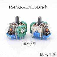 （HOT） จุด PS4 ที่จับสีเขียวพื้นสีน้ำเงิน 3D โยก PS4X ONE จอยสติ๊กแบบใช้มือจับ 10 ต่อแพ็ค