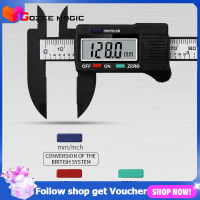 Gozee Magic [ขายร้อน] LCD Digital Vernier Caliper มิลลิเมตร Conversion Mini ไม้บรรทัดคาร์บอนไฟเบอร์คอมโพสิต 100 มม./150 มม.