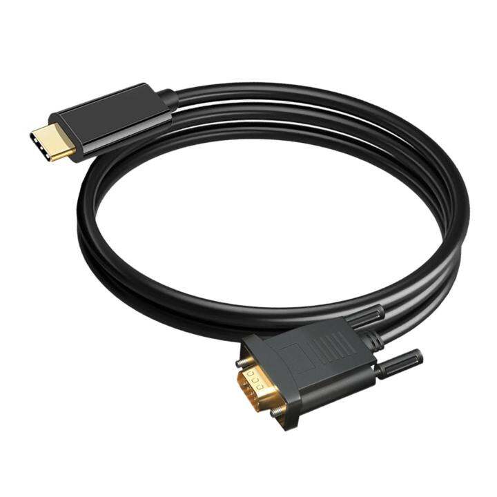Shiwaki 1M USB Type C to VGA Male Cable 1080P Resolution for TV Laptop