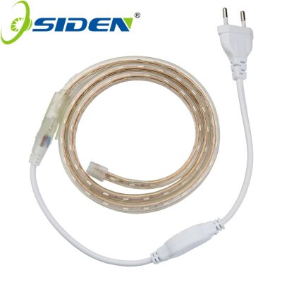 【cw】 OSIDEN LED Strip SMD 5050 AC220V Waterproof Flexible light Ribbon Tape 220V lamp Outdoor String 60LEDs/M For Christma holiday ！