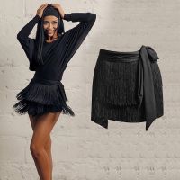 Latin Dance Costumes For Women Black Fringe Tassel Skirt Sexy Loose Tops Professional Latin Dance Skirts Practice Clothes