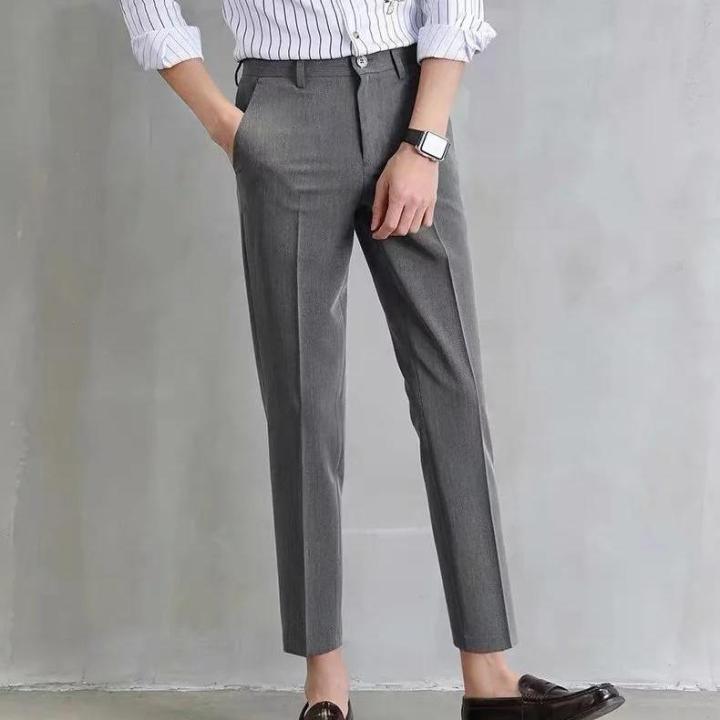 พร้อมส่ง-fashion-slacks-pants-men-x201-กางเกงผู้ชาย-กางเกงสแล็คชาย-กางเกง5ส่วนชาย-กางเกงเกาหลีชาย-กางเกง-ชาย-ผ้าฝ้ายยืด-กางเกงขายาวชาย