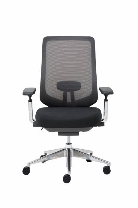 modernform-เก้าอี้สำนักงาน-รุ่น-series16-premium-พนักพิงกลาง-เท้าแขนปรับ-4d-เบาะหุ้มผ้าดำ-ขาอลูมิเนียม