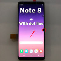 หน้าจอดิจิตอลสัมผัสหน้าจอ LCD เส้นจุดไหม้ของแท้สำหรับ Samsung Galaxy Note 8 N9500 N9500F N9500U ไร้กรอบ LCD