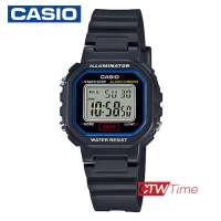 Casio Digital นาฬิกาข้อมือผู้ชาย/ผู้หญิง สายยางเรซิ่น รุ่น LA-20WH-1CDF (สีดำ / ขอบน้ำเงิน)