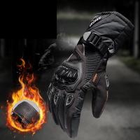 【CW】Winter warm waterproof glove Motorcycle gloves cycling Guantes moto invierno leather Gants M-XXL racing bike