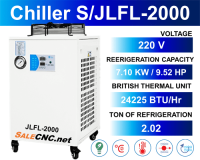 ?รับที่ร้าน? Chiller Water Cooling เครื่องชิลเลอร์ JLFL-2000 Chiller JLFL2000 JLFL-2000 ชิลเลอร์ Water Cooled Chiller Cool Cooled ทำความเย็น หล่อเย็น น้ำเย็น CNC