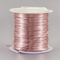 1Roll Copper Craft Wire Copper Beading Wire Long-Lasting Plated Pink 20 Gauge 0.8mm about 26.24 Feet(8m)roll