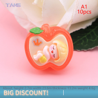 ?【Lowest price】TANG 10ชิ้นผลไม้สาวน่ารักแผ่นปะเรซินหลังแบนสำหรับทำมือเคสมือถือ DIY ศิลปะหลังเบี้ยตกแต่งเครื่องประดับน่ารักกิ๊บติดผมอุปกรณ์งานฝีมือ