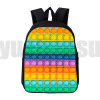 New Black 3D Anime Rainbow Bubble Backpacks for School Teenagers Girls 1216 Inch Family Game POP Fidget Back Pack Softback Bag