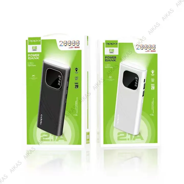 OPPO K180 20000mAh LED Indicator High Quality Fast Charging Power Bank Lazada PH