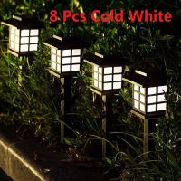 8Pcslot Solar Lantern Lawn Lamp Waterproof Retro Palace Lantern Hot Sale Garden Solar Lights Street Pathway Underground Light