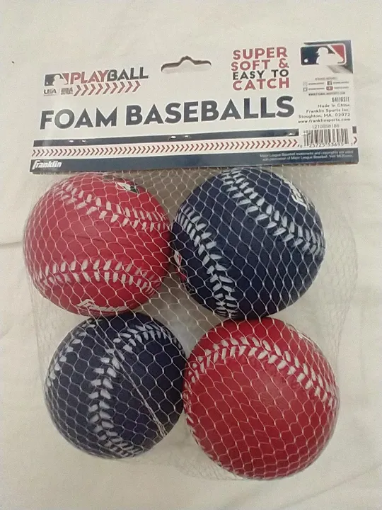 Franklin Sports MLB Playball Oversized Foam Baseballs 4Pack NewUSA