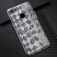 BKKONLINE HUAWEI Y9 2018 Case Luxury 3D Diamond รูปแบบ Ringkle Prism Glitter เคสโทรศัพท์ TPU เคสนุ่มบางเฉียบโปร่งใสซิลิโคนปกหลัง SERIES ACRYLIC CLARITY สำหรับ For Huawei Y9 2018