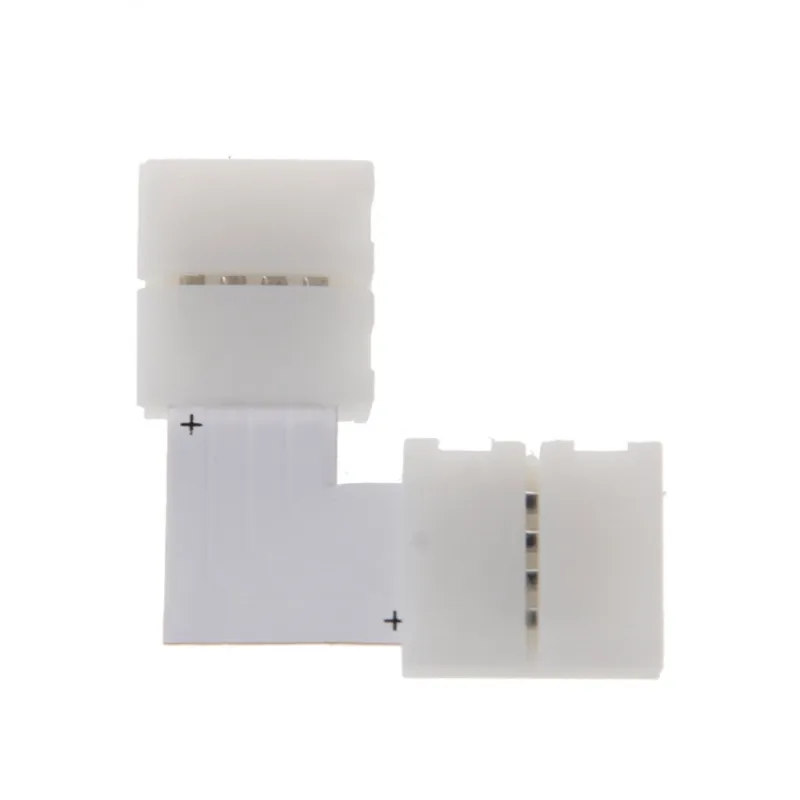 New arrival 】 4 Pin LED Connector L Shape Corner Quick Splitter