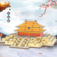 ไม้ 3D ปริศนาสามมิติของเล่นใหม่ Tiananmen Siheyuan Hongtai  Board ของเล่นรุ่นปริศนา