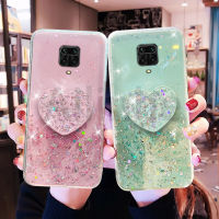 เคสโทรศัพท์ Xiaomi Redmi Note 9S 9 Pro Max 8T 8 Pro,เคสกระจกรูปหัวใจเคสด้านหลังใสซิลิโคน TPU ดาวแวววาว