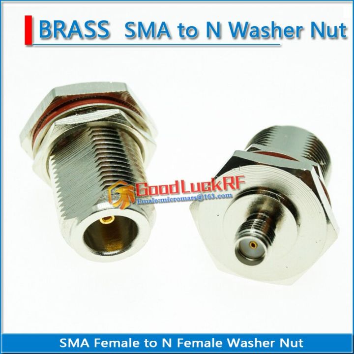 l16-n-female-to-sma-female-plug-bulkhead-panel-mount-nut-with-o-ring-washer-nickel-plated-rf-connector-adapters-high-quality-electrical-connectors