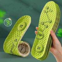 Foot Acupressure Insole Men Women Soft Breathable Sports Cushion Inserts Sweat-absorbing Deodorant Insole Shoe Pads