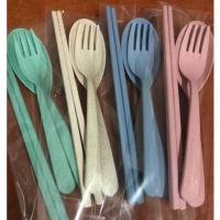 *Hot Sell** Spoon Fork Chopstick Utensil เซตช้อน ช้อน ส้อม ตะเกียบ (ไม่มีกล่อง) มอบเป็นของขวัญ ของชำร่วย งานเกษียณ งานแต่ง