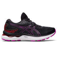 ASICS :  GEL-NIMBUS 24 WOMEN RUNNING รองเท้า ผู้หญิง รองเท้าผ้าใบ รองเท้าวิ่ง ของแท้  BLACK/ORCHID