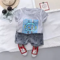Child 0-6 years old Baby boy Short sleeve shorts 2-piece set Pure cotton Summer short-sleeved suit