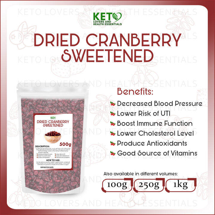 Dried Cranberries Sweetened 500g Dried Fruits, Healthy Snack Lazada PH