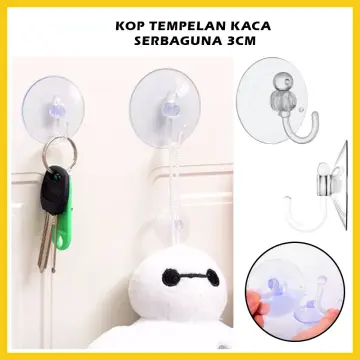 Kop Kaca Cop 4Cm 5Cm Gantungan Dop Bening Tempelan Kaca