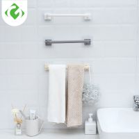 Paste-free perforated Towel Bar Plastic Bathroom Storage single bar towel rack towel rack kitchen Storage Hook self-adhesive