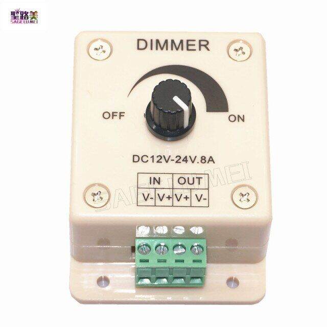 worth-buy-ที่หรี่ไฟ-led-แบบ-dc12v-24v-30a-8a-96w-360w-โคมไฟปรับแสงไดรเวอร์แถบไฟควบคุมเดี่ยวสีแอลอีดีเทป5050