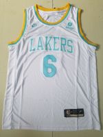 ผู้ชายขายร้อน2022-23 Los Angeles Lakerss #6 LeBronn James Swingman Jersey-สีขาว