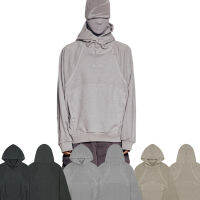 007โรงงาน Grailz ปักโลโก้ High Street Deconstruction Splicing Pure Color เสื้อผ้าผ้าฝ้ายผู้ชาย Oversized Hooded เสื้อกันหนาว