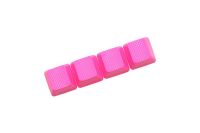 2021taihao Rubber Gaming Keycap Set Rubberized Doubleshot Keycaps Cherry MX OEM Profile shine-through of 4 or 18 magenta light blue